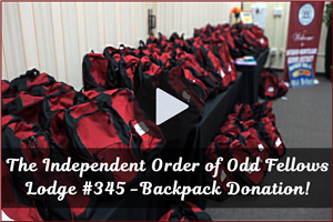 VIDEO: The Independent Order of Odd Fellows Lodge #345 - Donates Backpacks to OMSD Students!